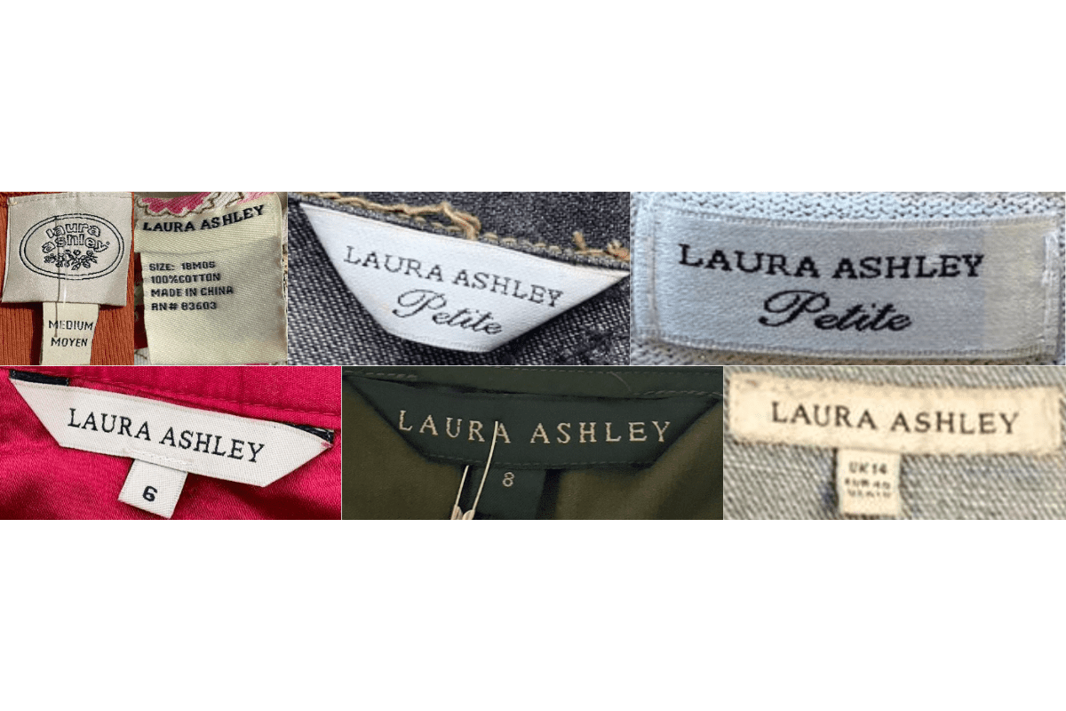 2000s vintage Laura Ashley tags label