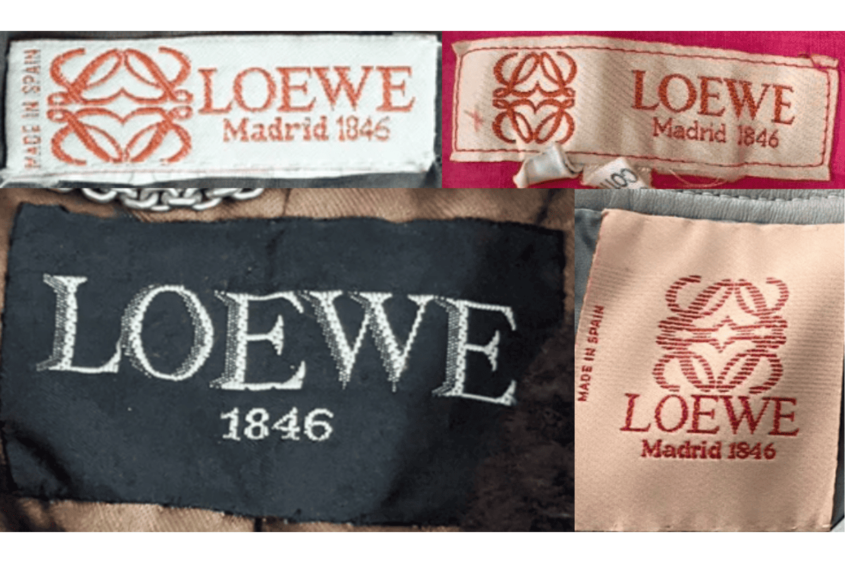 1980s vintage Loewe tags label