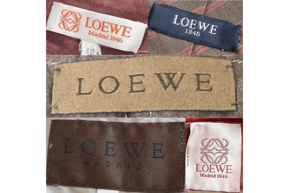 1990s vintage Loewe tags label