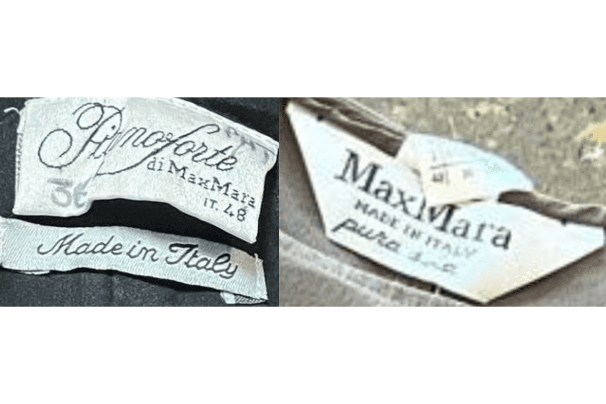 1980s vintage Max Mara tags label