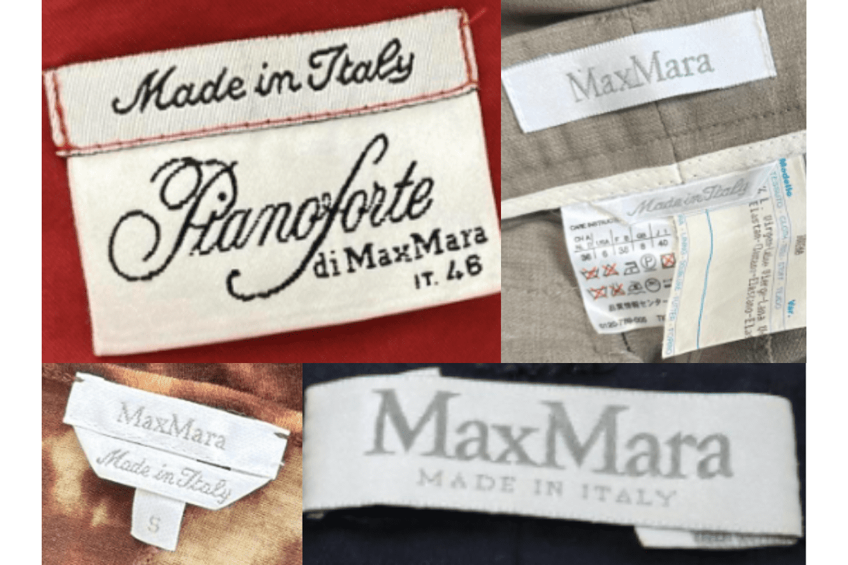 1990s vintage Max Mara tags label