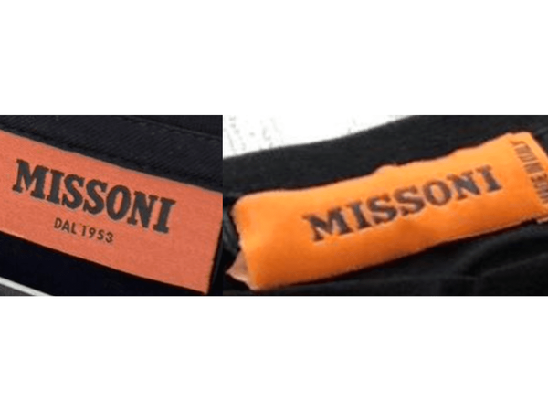 'Missoni Dal 1953' Orange Tags label