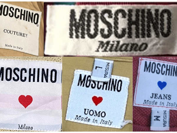 'Moschino Milano' Serif Tags label