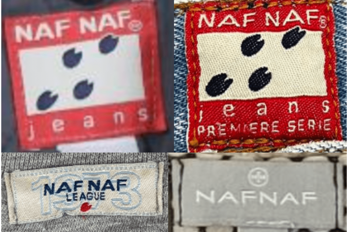 2000s vintage Naf Naf tags label