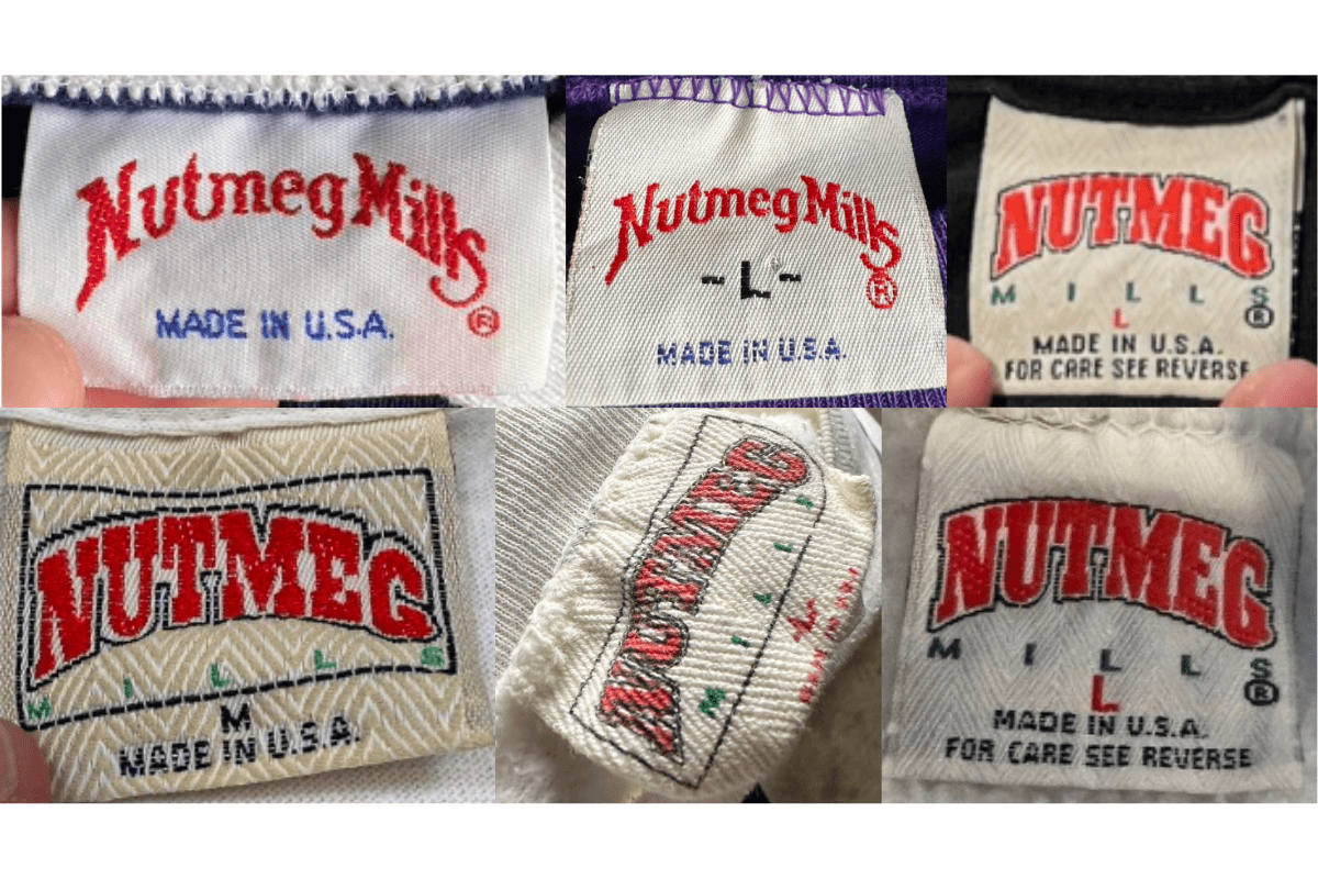 1980s vintage Nutmeg tags label