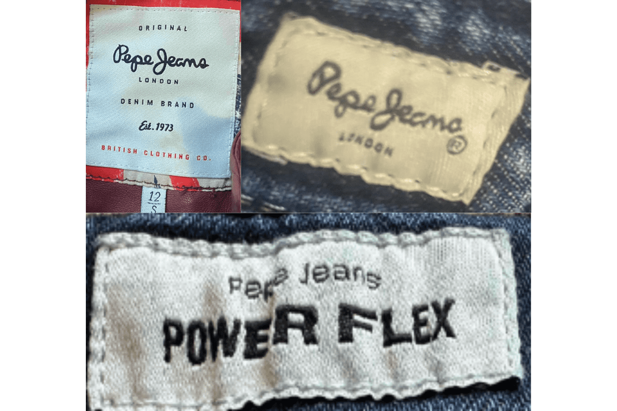 2010s vintage Pepe Jeans tags label