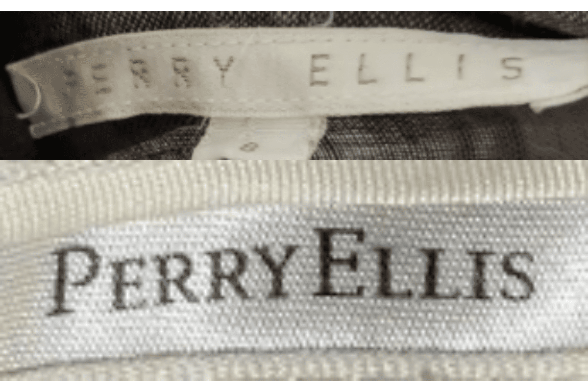 1970s vintage Perry Ellis tags label
