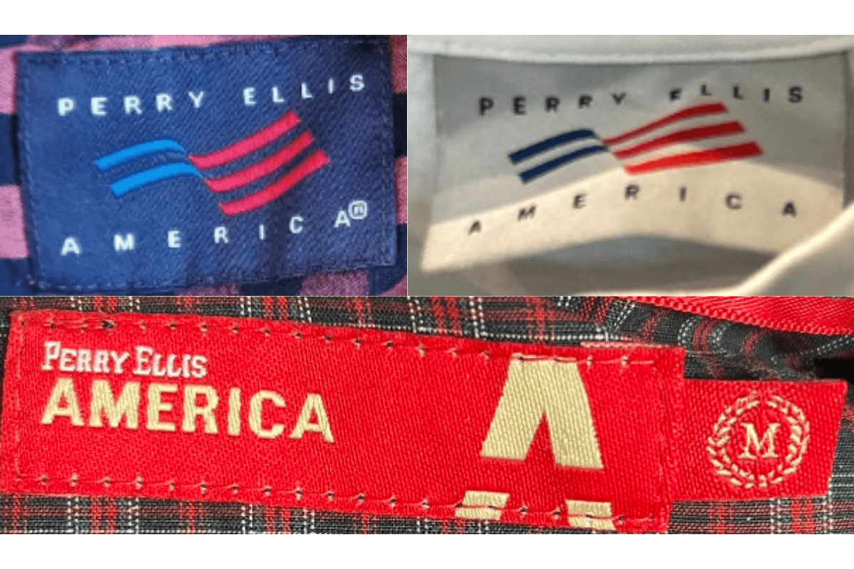 2010s vintage Perry Ellis tags label