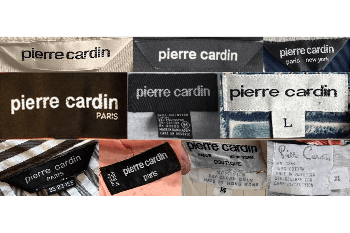 1990s vintage Pierre Cardin tags label
