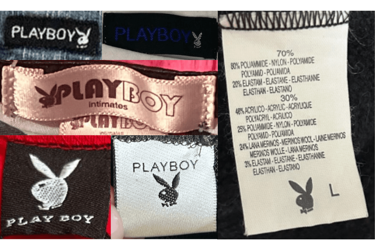 2000s vintage Playboy tags label