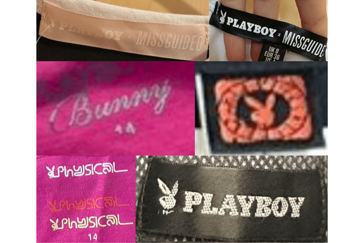 2010s vintage Playboy tags label