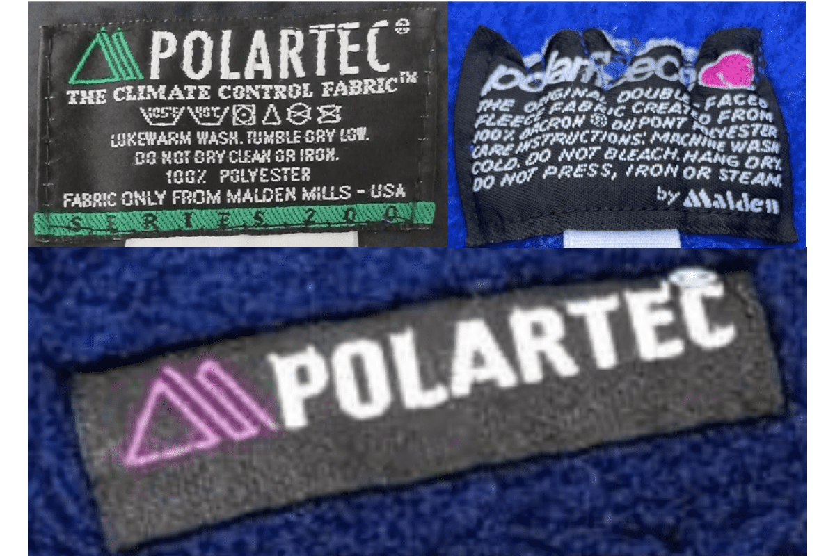 1980s vintage Polartec tags label