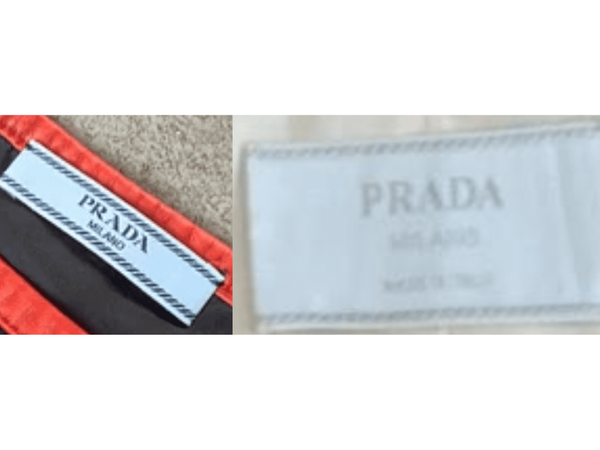 Plain Serif 'PRADA' Tags label
