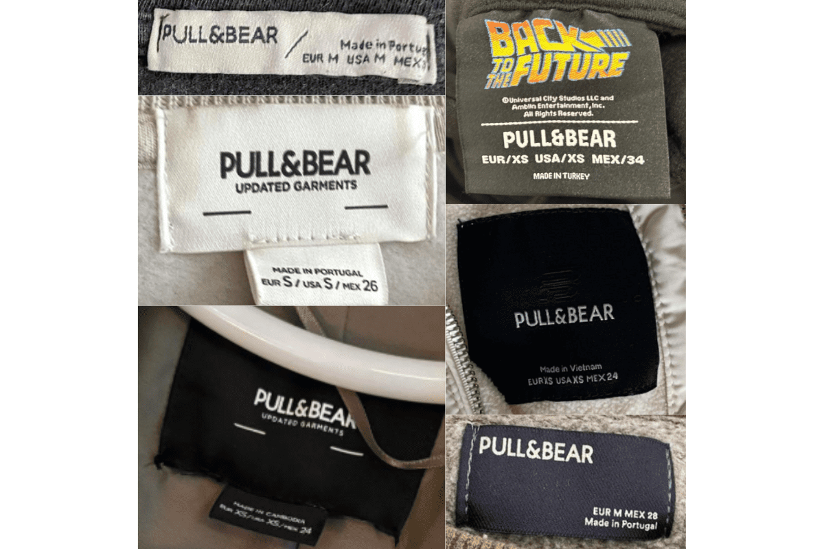 2010s vintage Pull&Bear tags label