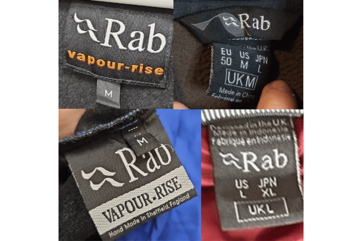 2000s vintage Rab tags label