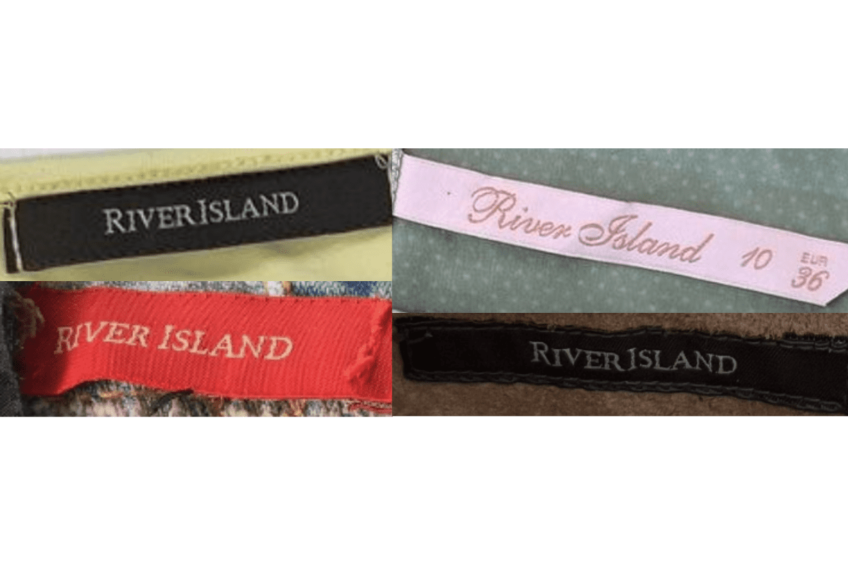2000s vintage River Island tags label