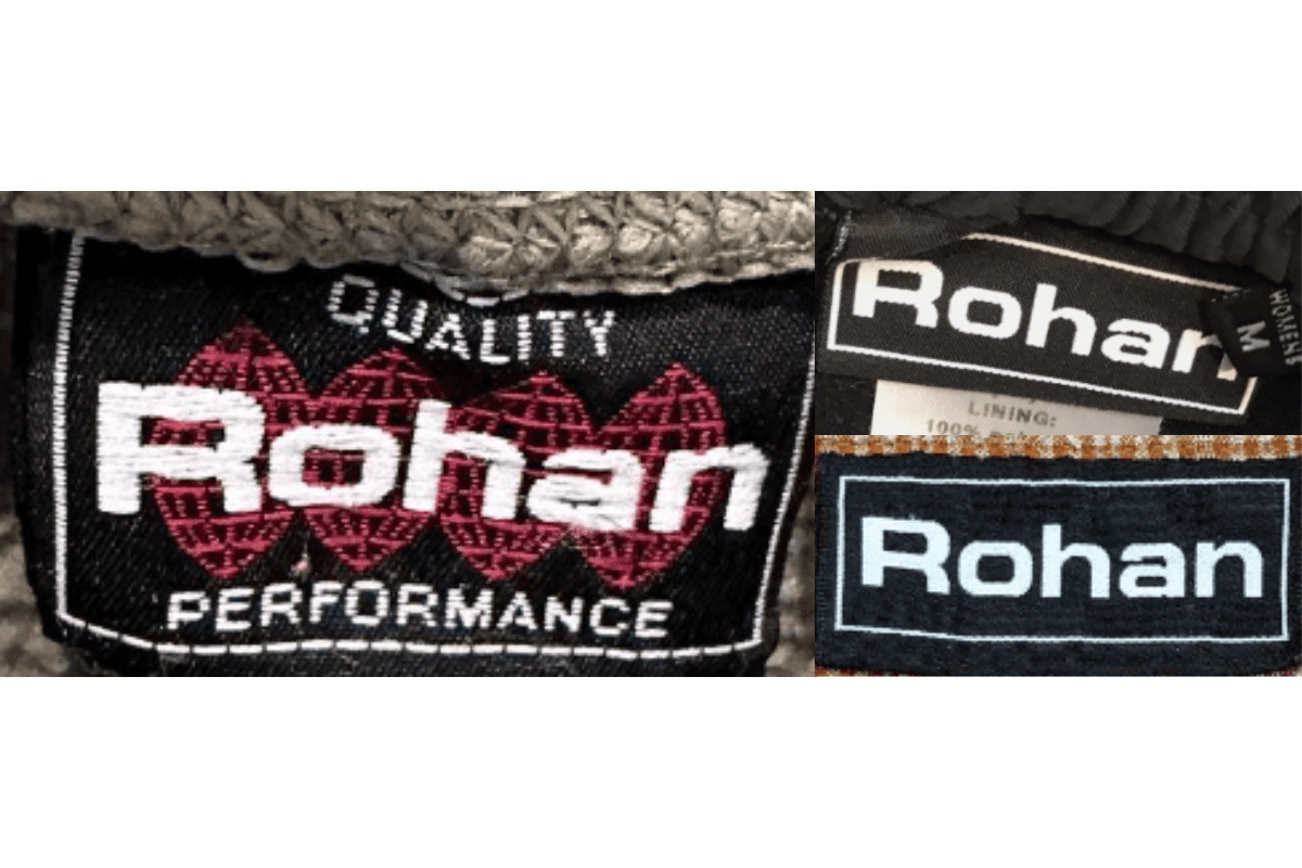 2000s vintage Rohan tags label