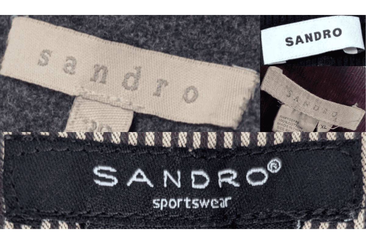 2000s vintage Sandro tags label