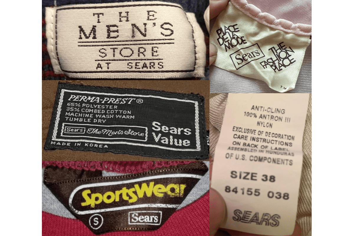 2000s vintage Sears tags label