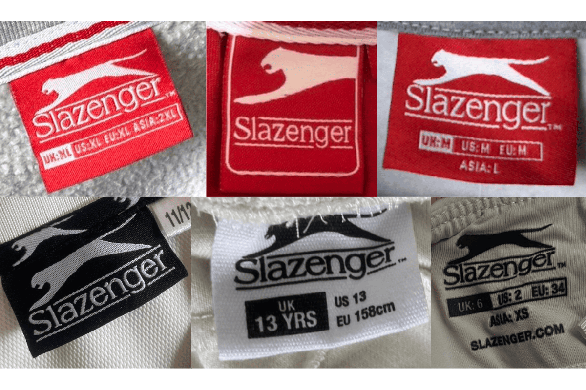 2010s vintage Slazenger tags label
