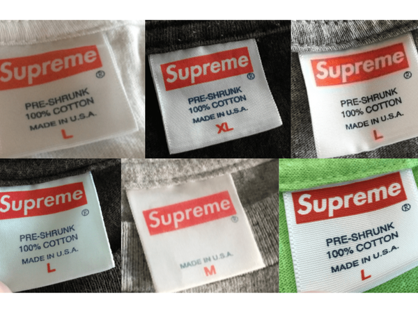 Standardised Size Tags label