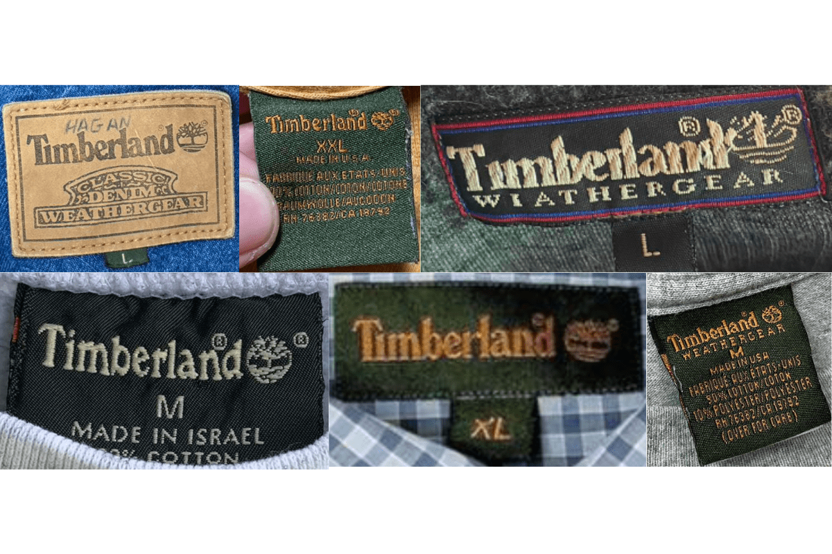 1990s vintage Timberland tags label