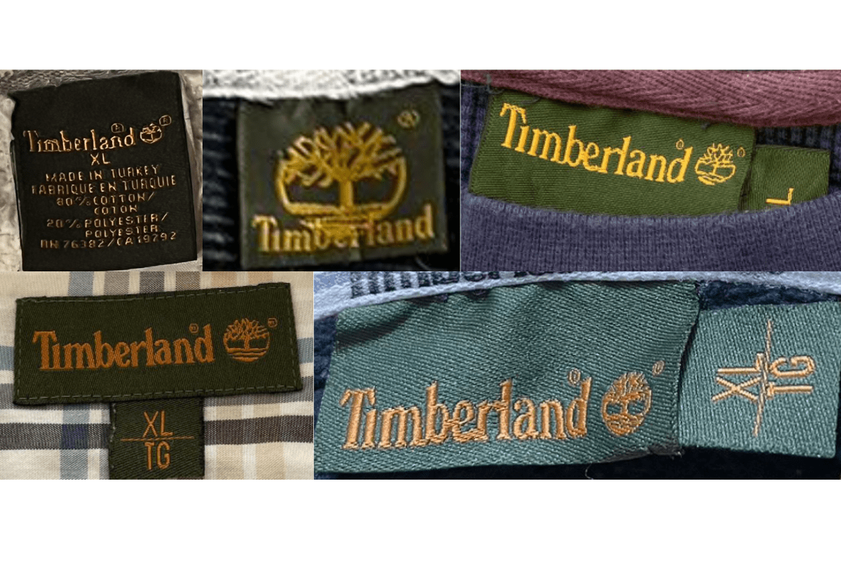 2000s vintage Timberland tags label
