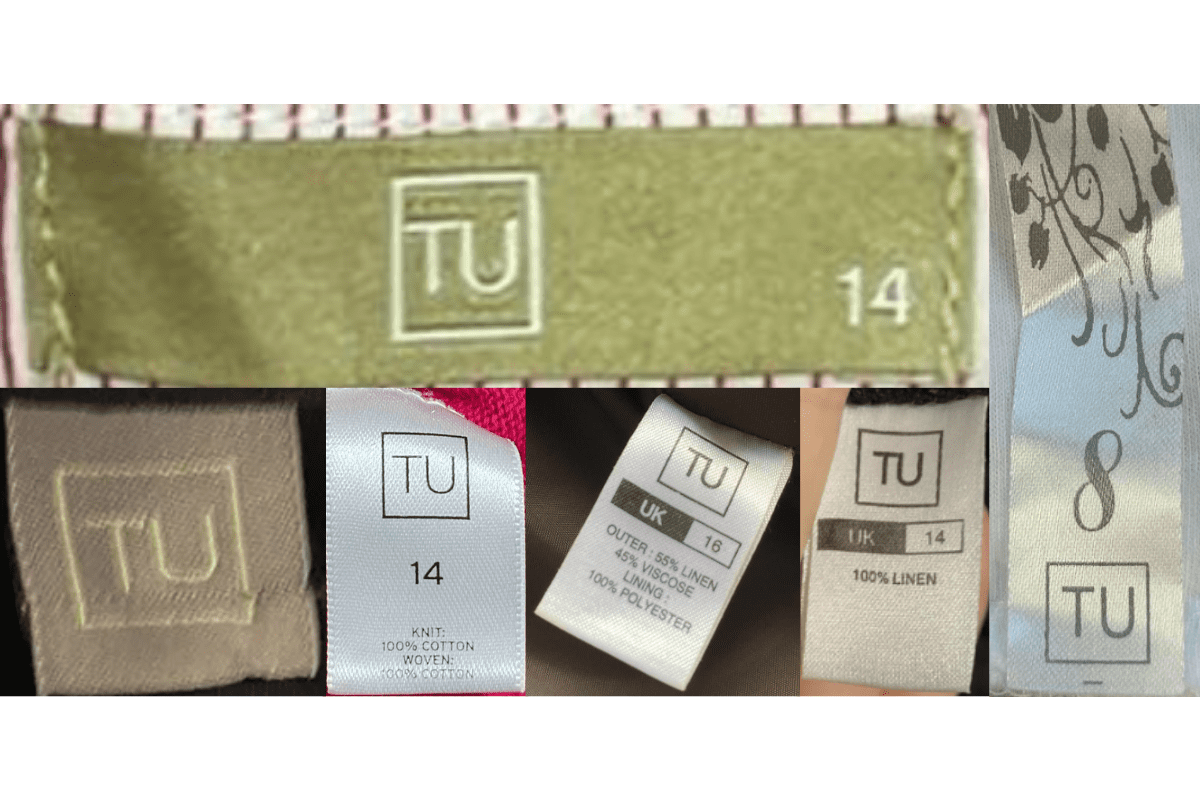 2000s vintage Tu tags label