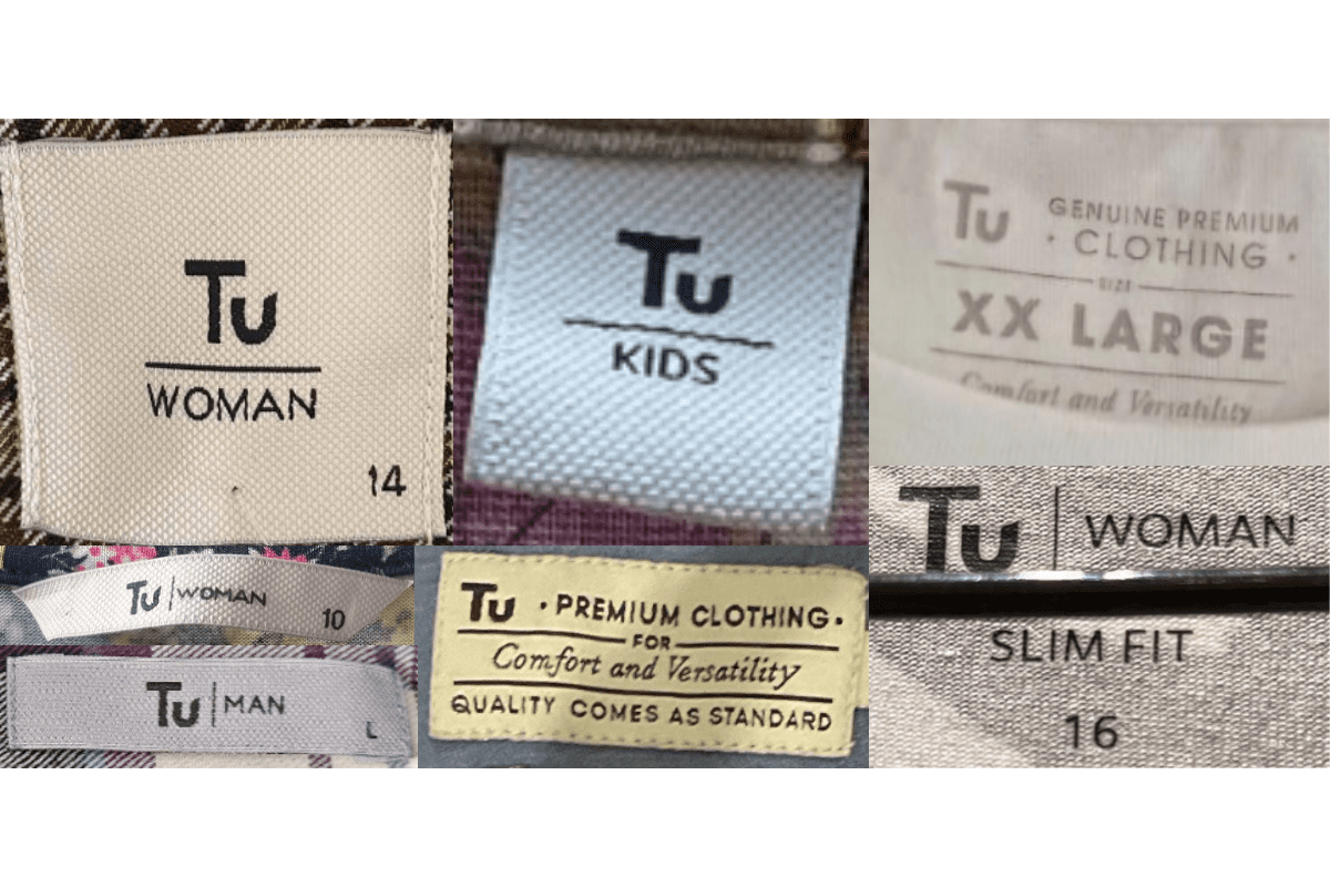 2010s vintage Tu tags label