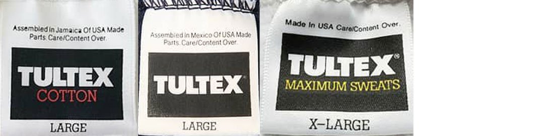 Mid 1990s vintage Tultex tags label
