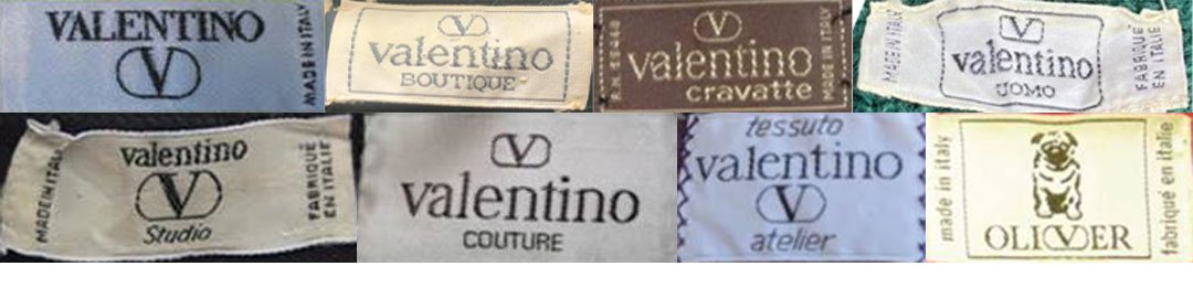 1980s vintage Valentino tags label