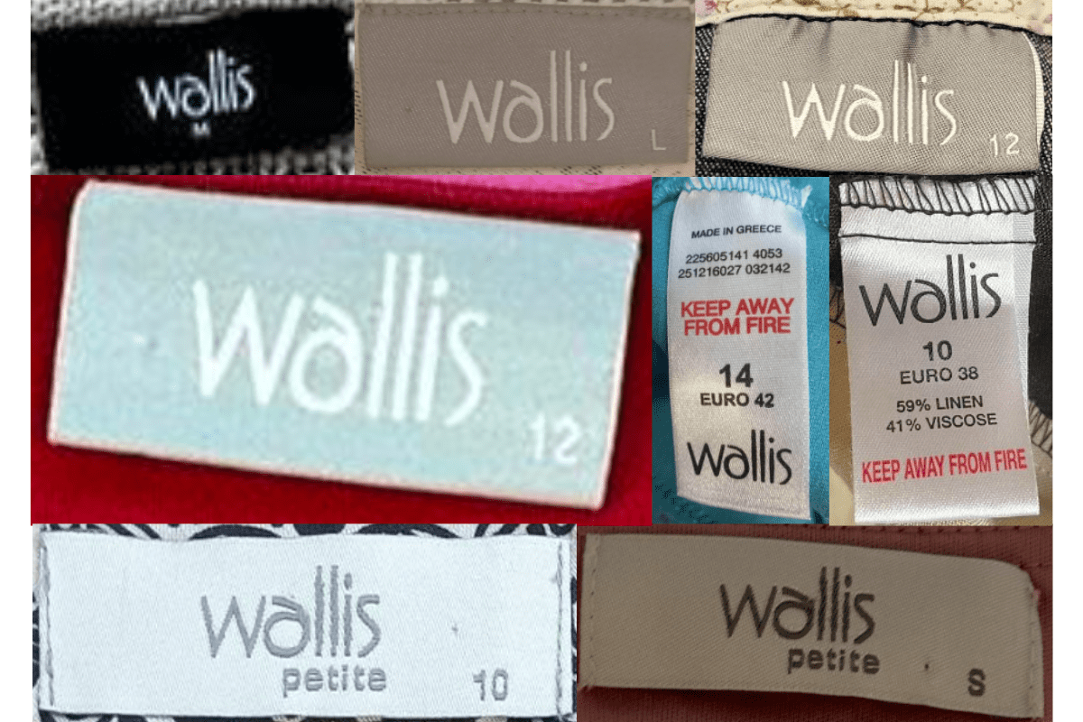 2000s vintage Wallis tags label