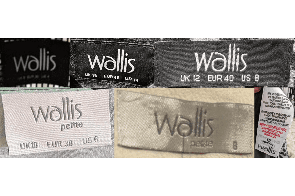 2010s vintage Wallis tags label