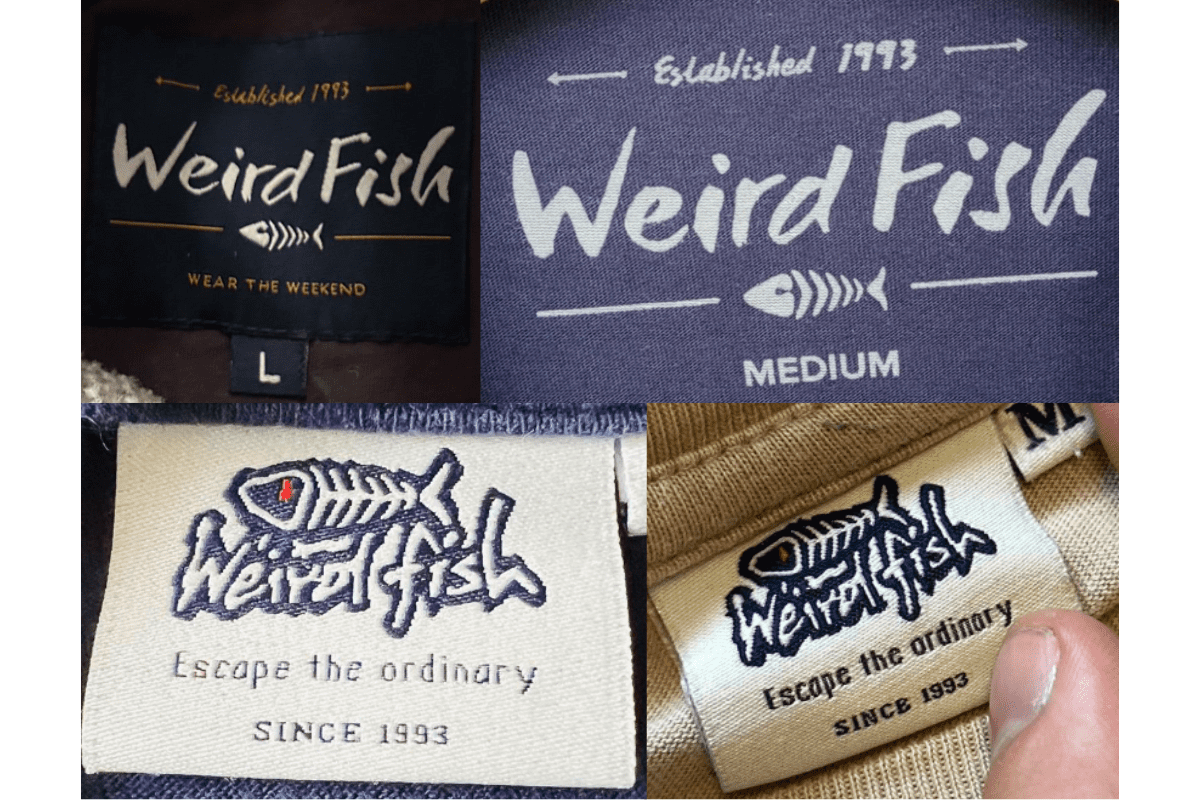 2010s vintage Weird Fish tags label