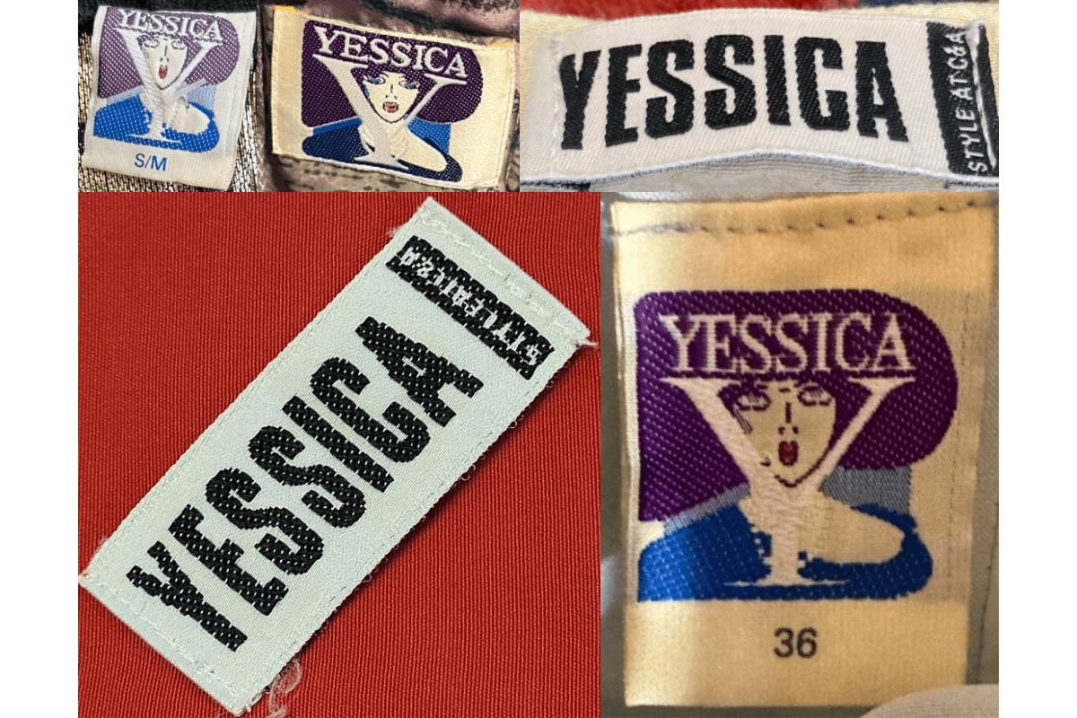 1990s vintage Yessica tags label